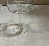Pair of Small "D" Monogrammed Champagne Glasses