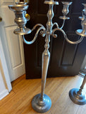 Pair of Oversized Vintage Silver Candelabras