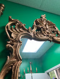 Gold Wooden Hand Carved Large Mirror