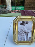 Trio of Small Gold Picture Frames With Vintage Photos