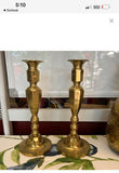 Pair of brass heavy candlesticks