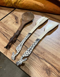 Trio of Safari Animal Wooden Spoons