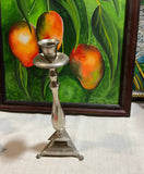 Silver Geometric Tall Standing Candleholder