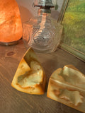 Pair of Ceramic Cheese Block Salt and Pepper Shakers