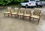 Tufted Green Chairs- Collection of 5 With a Kings Chair Included