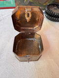 Pair of Decorative Boxes, Brass and Glass