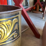 Metal Oval Decorative Wastebasket