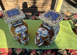 Pair of Ceramic Elephant Planters