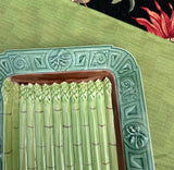 Hand Painted Stoneware Asparagus Tray