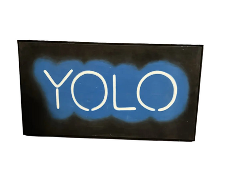 Large Yolo Painting on Canvas, Framed