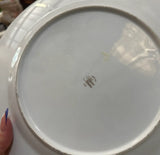 White Ceramic "Golden Anniversary" Plate With Gold Accents