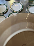 Ceramic Majesty Plate Set With Malachite and Gold Designs- Set of 30