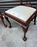 Pair of Maitland Smith Ball and Claw Feet Design Wooden Dining Chairs