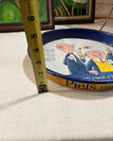 Vintage Blue Round Piels Beer Tray