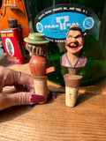 Pair of Wooden Carved Italian Wine Corks