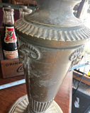 Brass Tall Table Lamp With Ibex Details and Lampshade Included