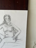 Charcoal Nudist Drawing With Shading