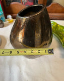 Gold Ceramic Heavy Abstract Vase