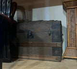 1970s Wooden Trunk With Detailed Interior Compartments