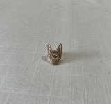 Gold and Silver Abstract Ring With Jewels