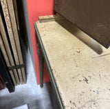 Antique Green Metal Vanity With Matching Seat