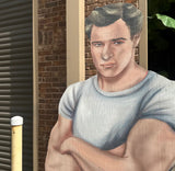 Oversized Wooden Painted Cutout of James Dean