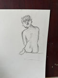 Minimalist Backside Nude Drawing
