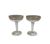 Pair of Open Stemmed Champagne Glasses