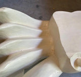 White Wooden Carved Vintage Crab Style Coffee Table Base