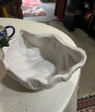 Small White Ceramic Shell Style Planter/Catchall