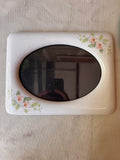 Trio of Thick White Picture Frames With Floral Details