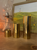 Trio of Brass Cylinder Candleholders