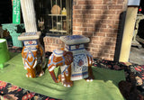 Pair of Ceramic Elephant Planters