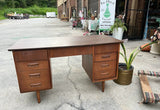 1970s Vintage Swedish Wood Writing Desk