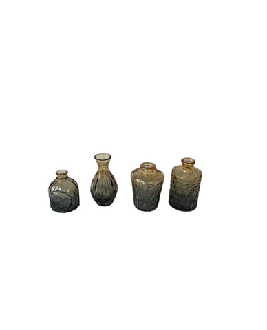 Instant Collection of Two-Toned Miniature Vases- Set of 4