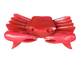 Red Painted Wooden Carved Vintage Crab Style Coffee Table Base
