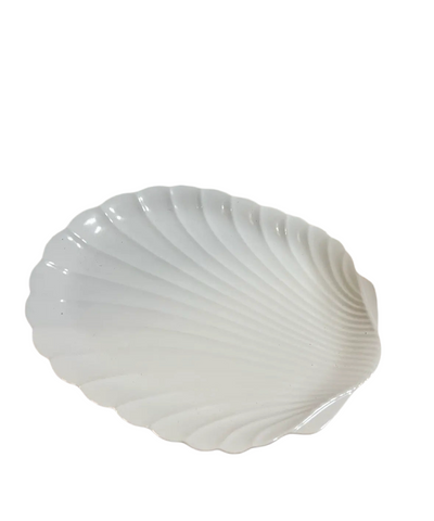 White Ceramic Vintage Shell Style Serving Platter