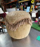 Vintage Pouf With Tassel Design, Extra Seating, Needs Upholstery