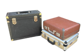 Vintage Industrial Box Suitcases- Set of 3