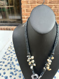 Purple Beaded Stone Necklace