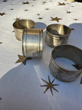 Silver Metal Napkin Rings- Set of 4