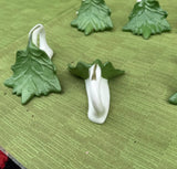 Ceramic Leaf Napkin Rings- Set of 8