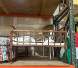 Vintage Wooden Hand Carved Baby Crib