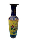 Jumbo Peacock Details Asian Floor Vase
