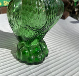 Pair of Green Glass Eagle Decanters