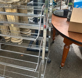 Industrial Metal Shoe Rack on Wheels