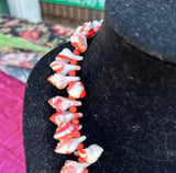 Plastic Pink Shell Long Necklace