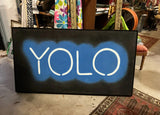 Large Yolo Painting on Canvas, Framed