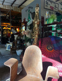 Vintage Geometric Abstract Metal Chair in the Style of Oswald H