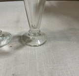 Pair of Tall Glasses With Bee Accents
